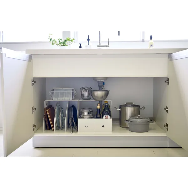 tower】収納ボックス上ラック タワー 2個組 (ホワイト): 周辺小物