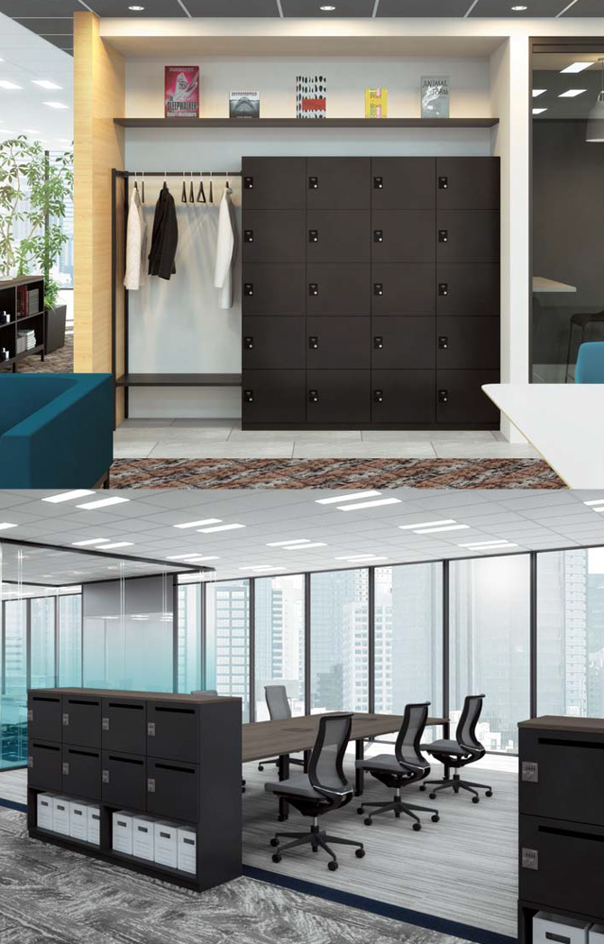 コクヨ イノン(iNON) パーソナルロッカー ホワイト 10人用メール穴あり