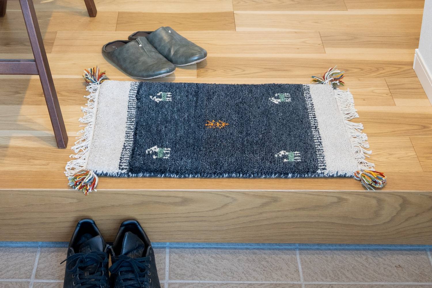 ウールラグ手編み】ギャッベ 40x0cm No.111 | 高品質なデザイナーズ