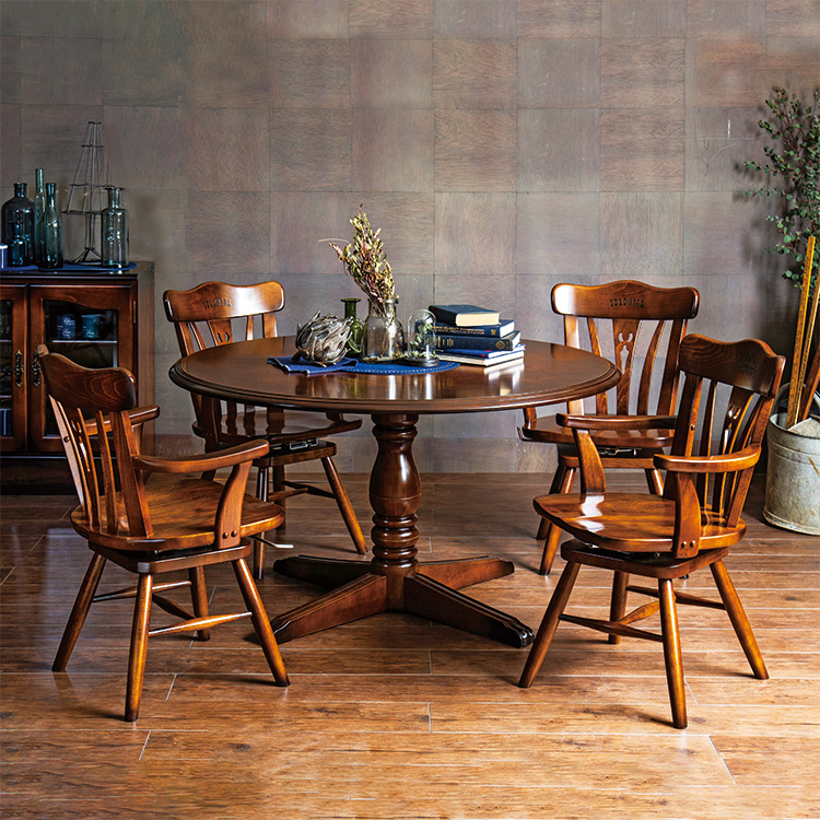 回転式アームレスチェア CC1837 コロニアルウォールナット 通販