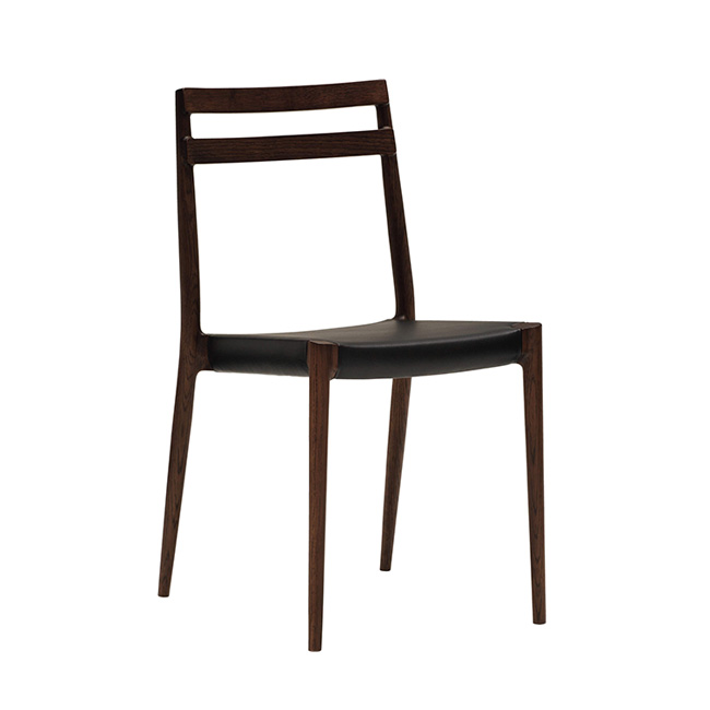 KUNST ショートアームチェア CB7701 ブラック ウォールナット