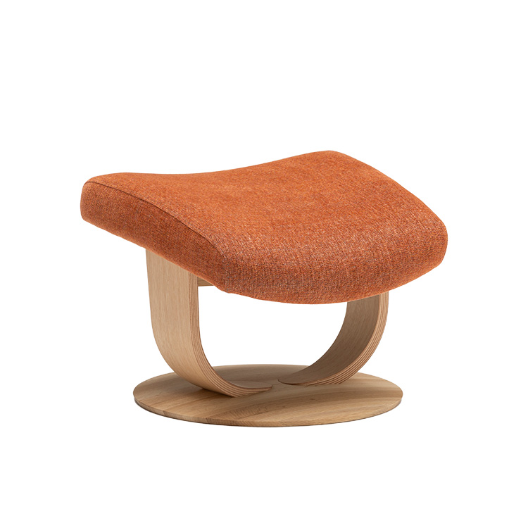 期間限定】オットマン(S) RU0101 スパイス・オレンジ ピュアオーク