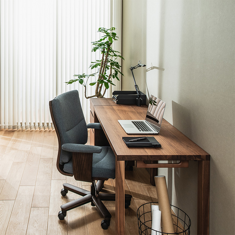 Buona scelta デスク 幅135×奥行60cm ST4578 ウォールナットナチュラル