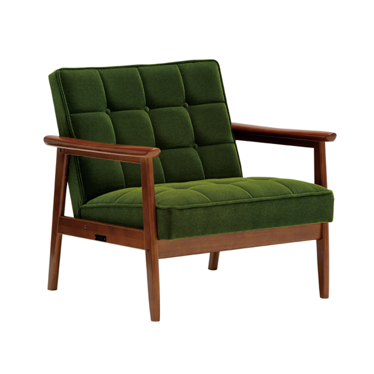 カリモク60】Kチェア1シーターワイド 幅74㎝ W36141 モケットグリーン