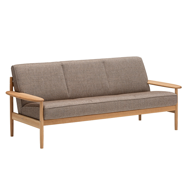 3人掛ソファ（大） 幅186cm WW1913 ブラウン ピュアオーク 通販