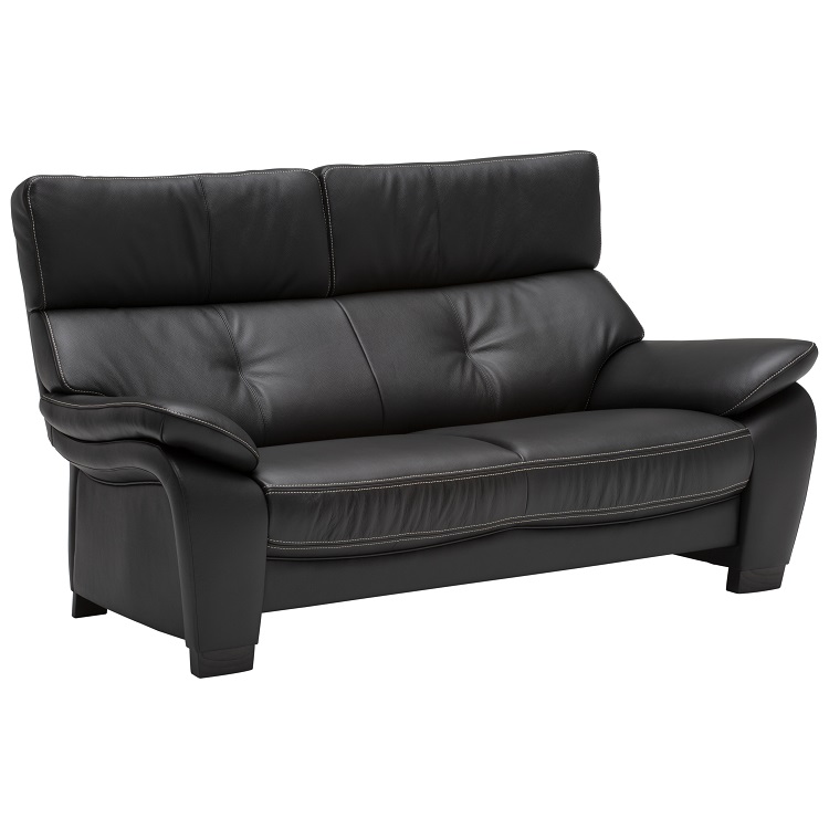 K736 カリモク家具 レザー 本革 ソファ ZU5328DB カリモク家具