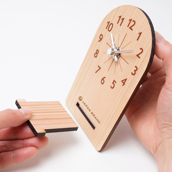 オリジナル卓上時計 | ノベルティや記念品でSDGsに間伐材、木製グッズ