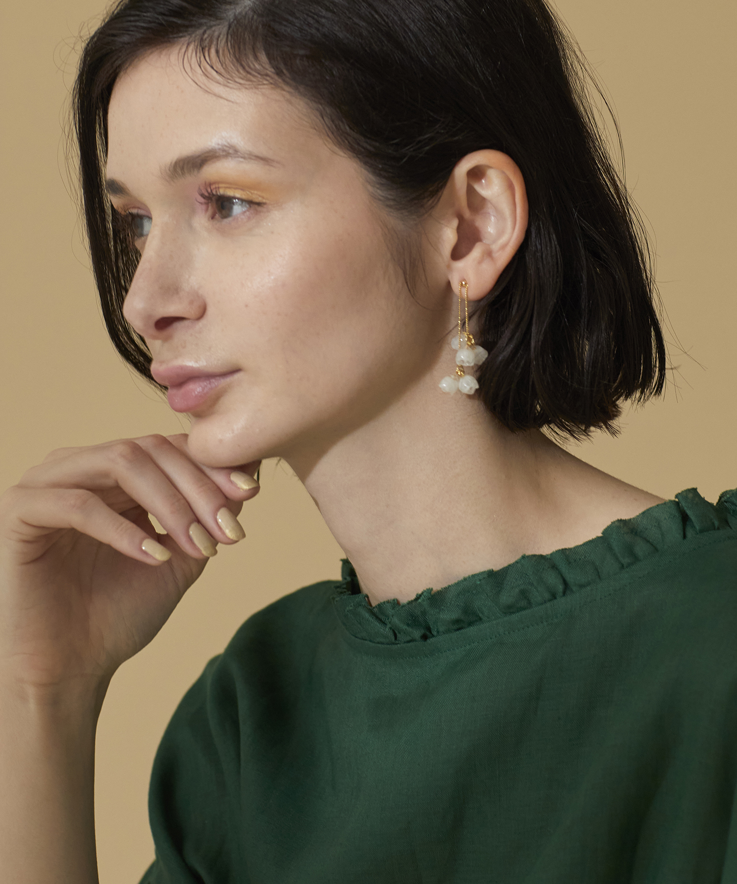 alpaca to hana/アルパカトハナ】suzuran pom poms ピアス ｜ハウス