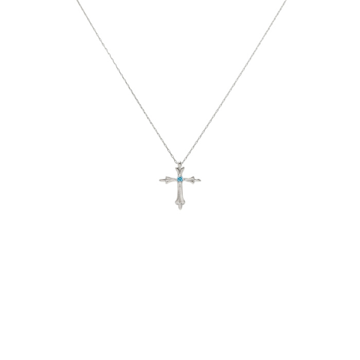 プラチナ950 プラチナ850 ブルーダイヤ クロス ネックレス J393429