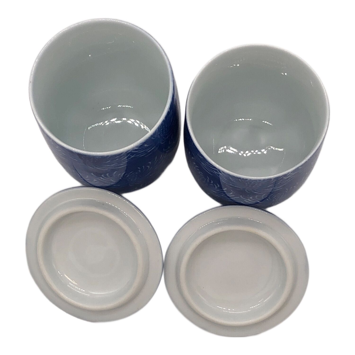 深川製磁 (フカガワセイジ) 睦揃 △ ブルー 茶碗・湯呑セット