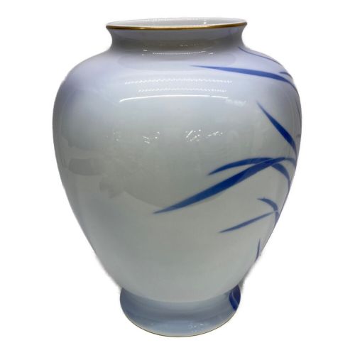 2703 深川製磁 呉須葡萄 花瓶 金彩 未使用 2703 深川製磁 呉須葡萄