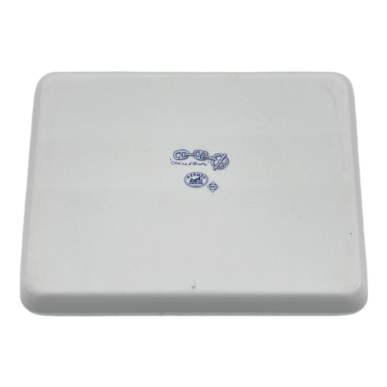 HERMES (エルメス) スクエアプレート 16cm×12cm シェーヌダンクル