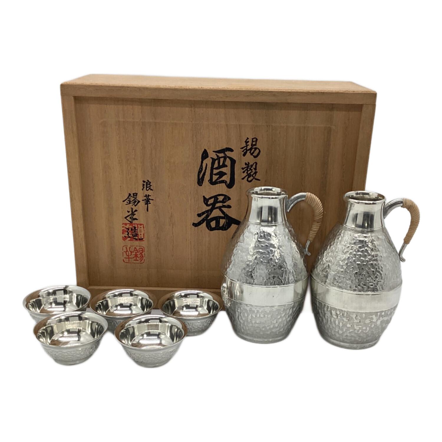 錫半 (スズハン) 酒器揃 浪華 徳利2・お猪口5セット｜トレファクONLINE