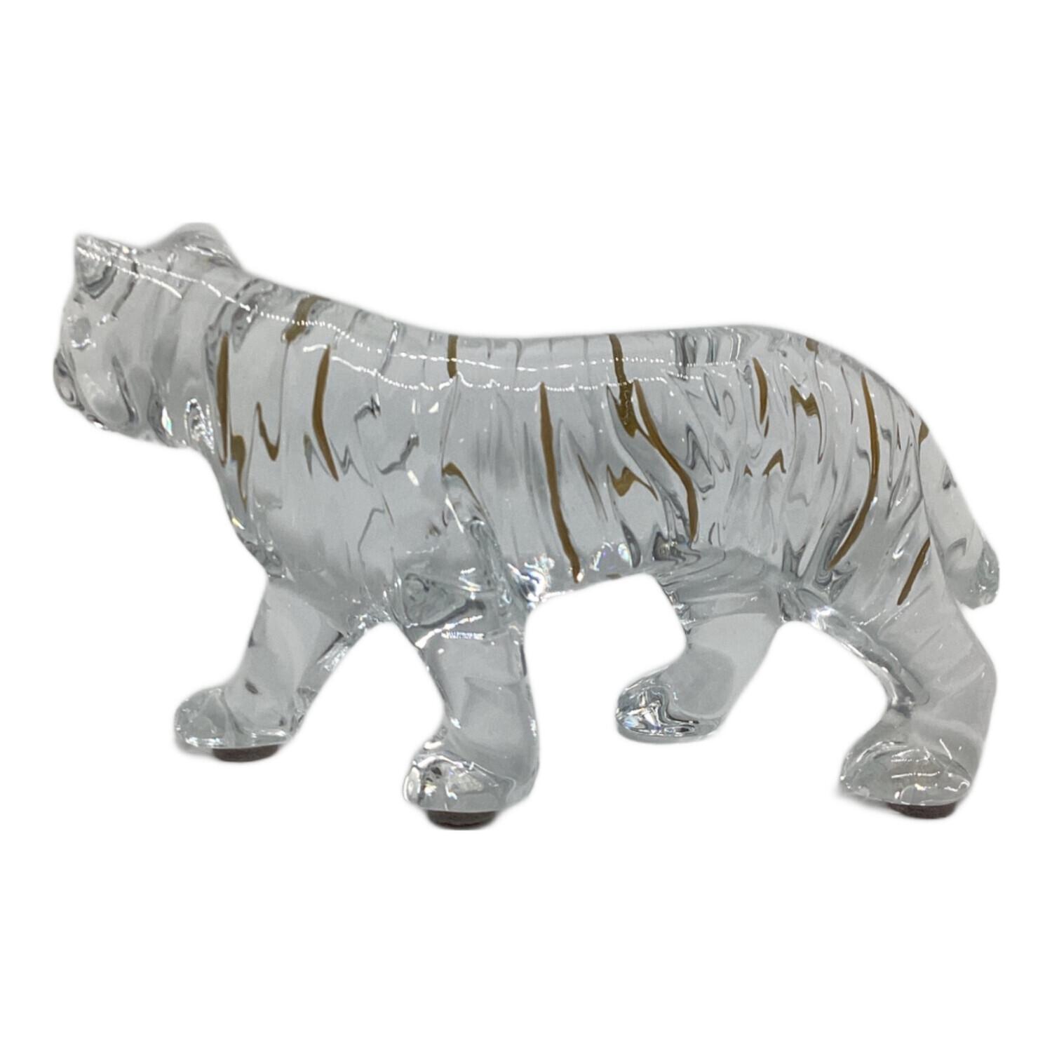 Baccarat (バカラ) ガラス細工 クリスタルフィギュア トラ 尻尾欠け