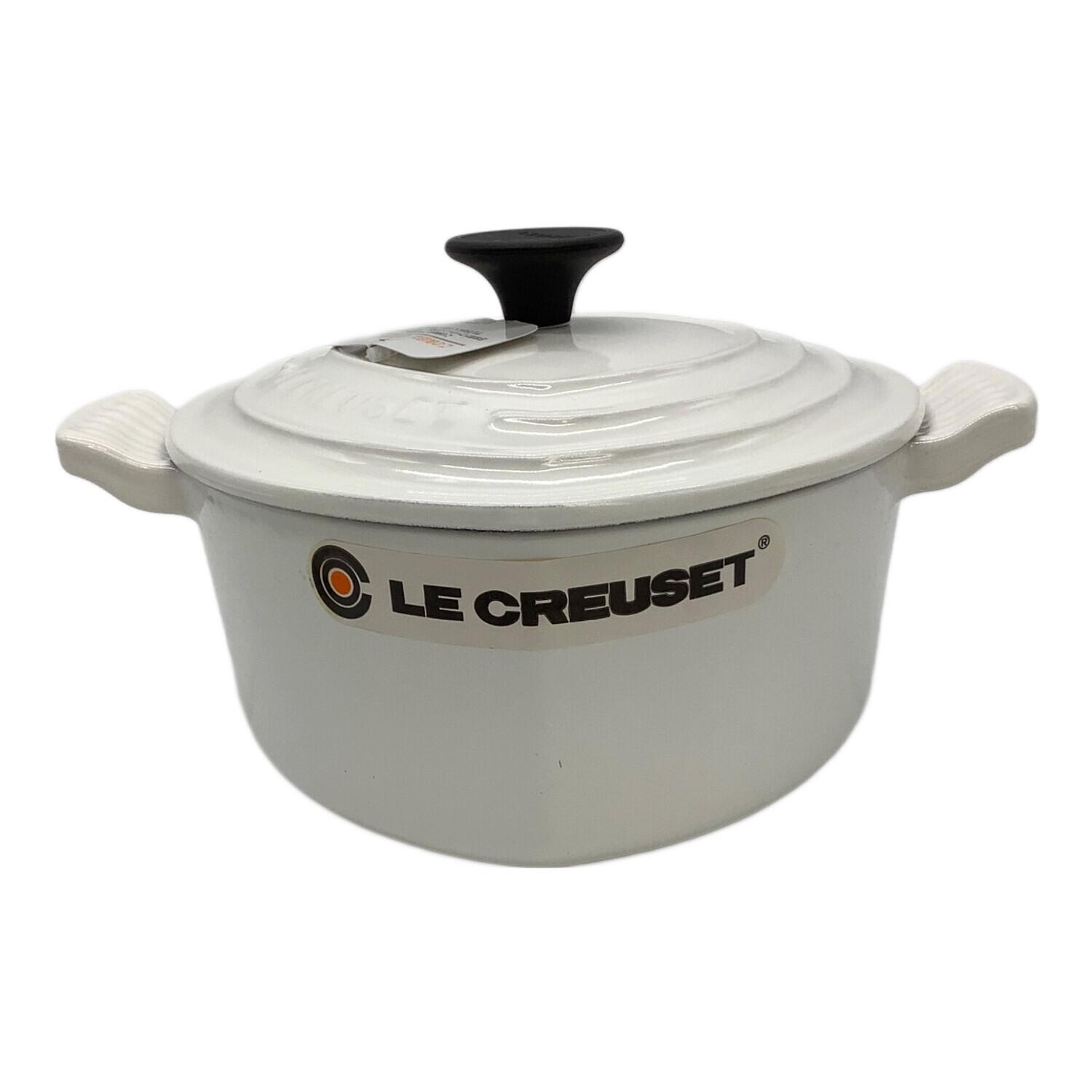 LE CREUSET (ルクルーゼ) ココットダムール 19cm ホワイト｜トレファク