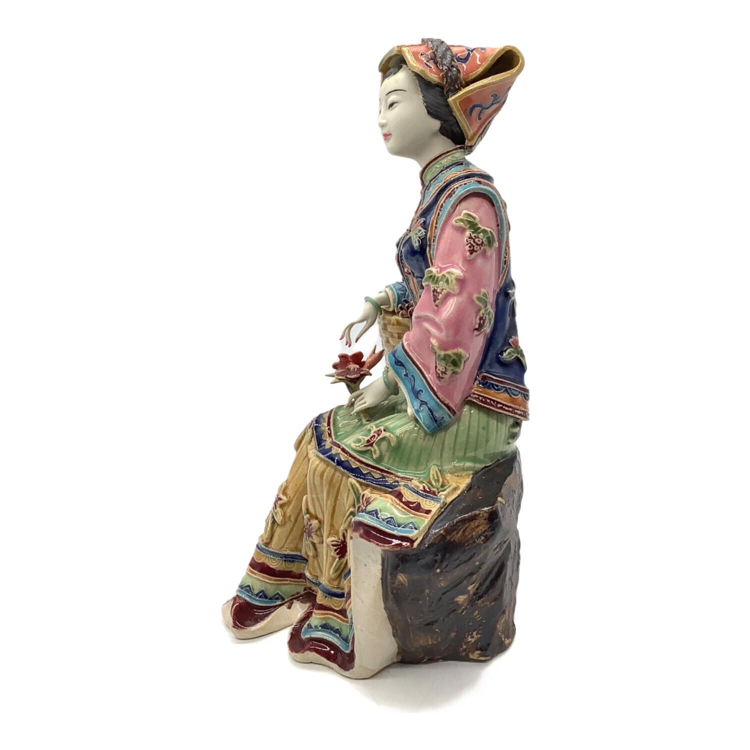 林乃河 中国 石湾陶器 婦人人形 美人像｜トレファクONLINE