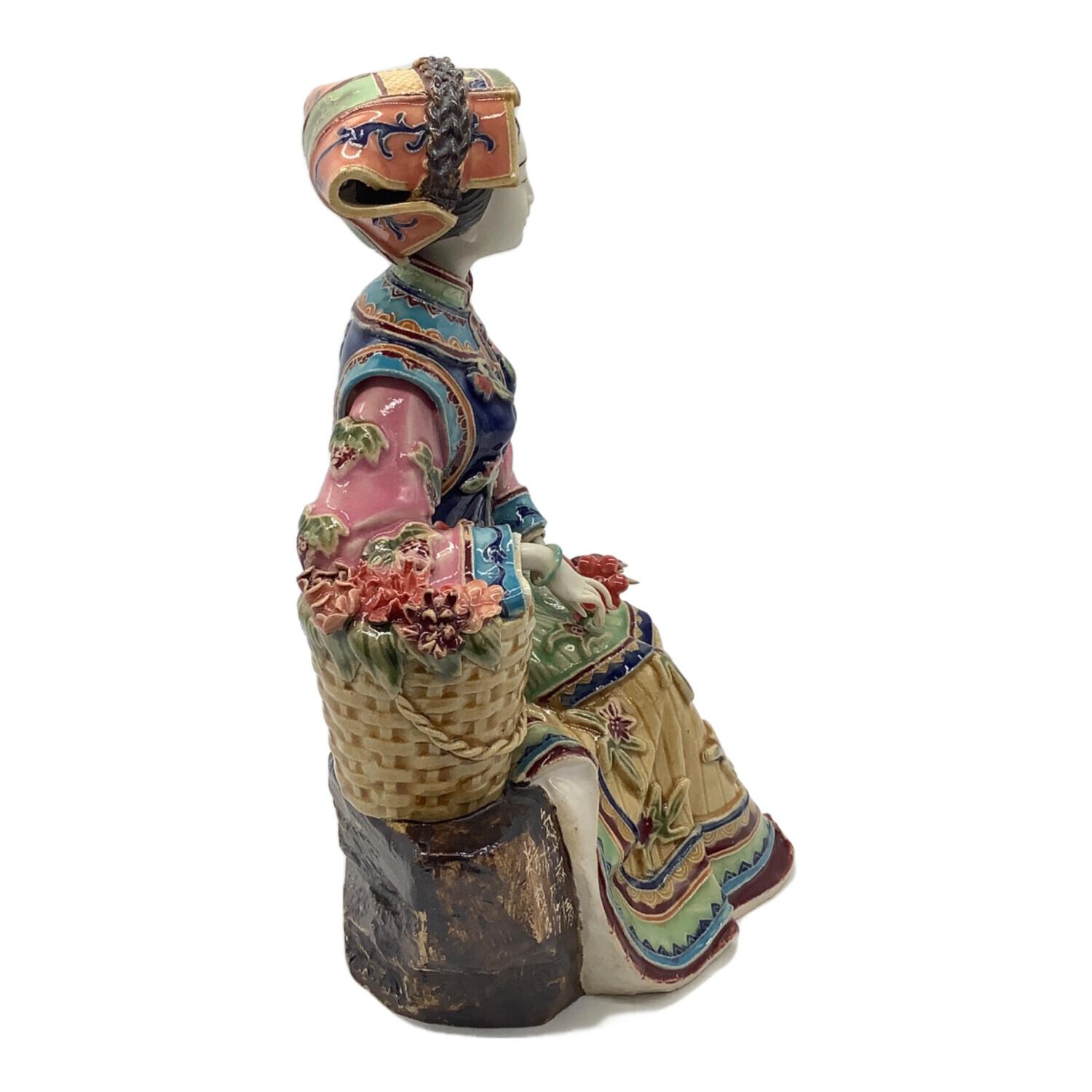 林乃河 中国 石湾陶器 婦人人形 美人像｜トレファクONLINE