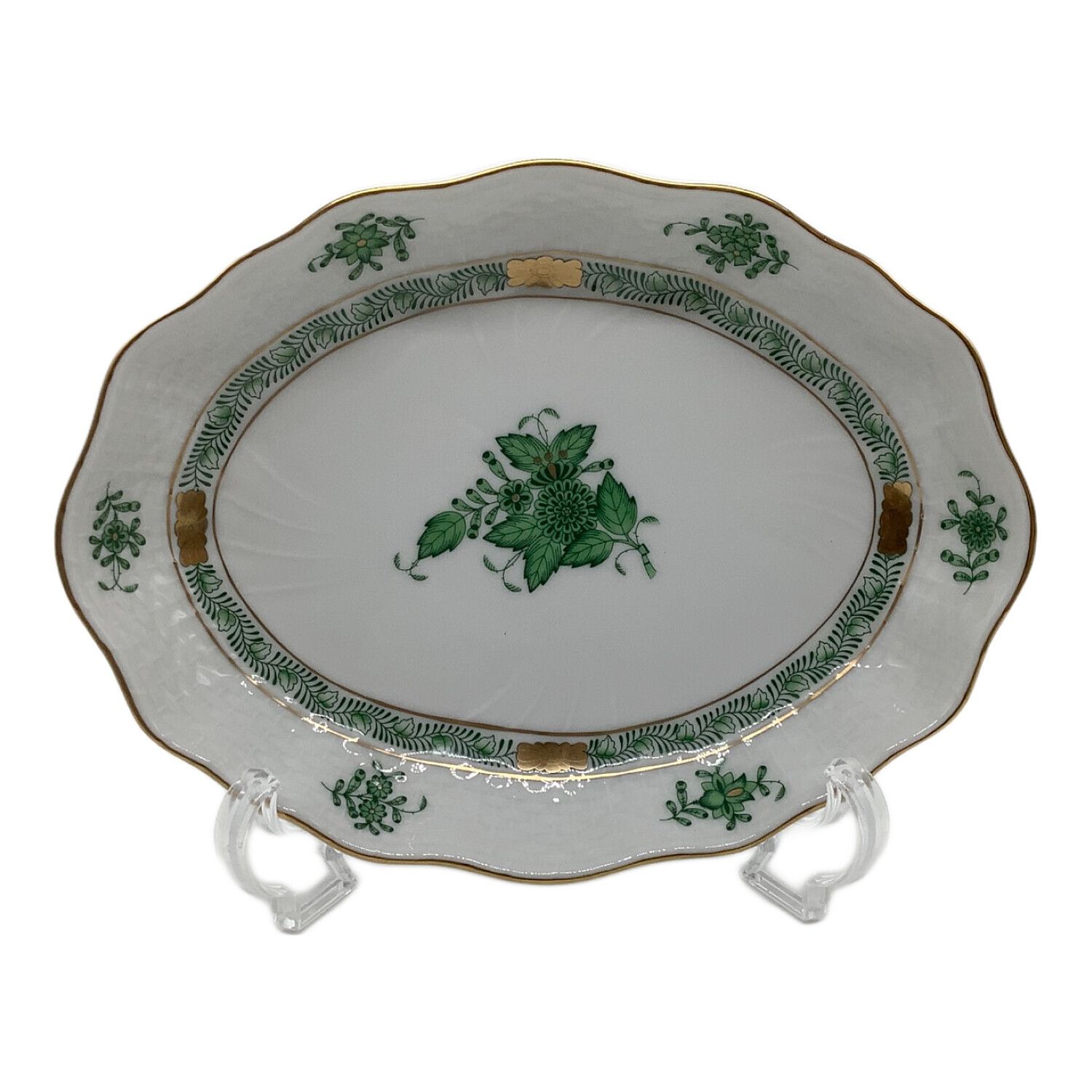 Herend (ヘレンド) ファンシーディッシュ △ アポニーグリーン