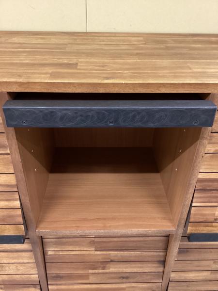 UNICO (ウニコ) レコードラック ブラウン×ブラック 266 2×3 フラップ扉