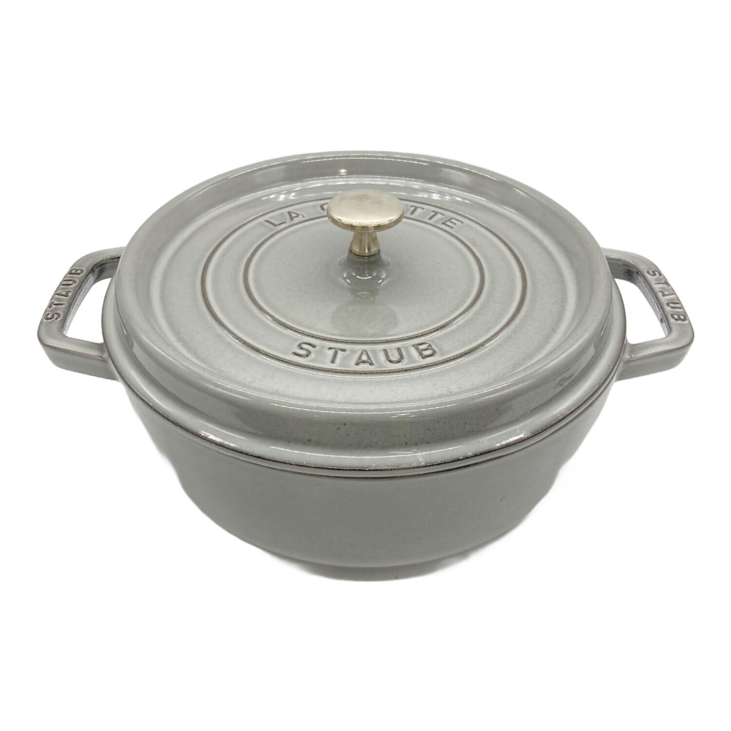 Staub (ストウブ) 両手鍋 26cm グレー ピコ・ココット・ラウンド