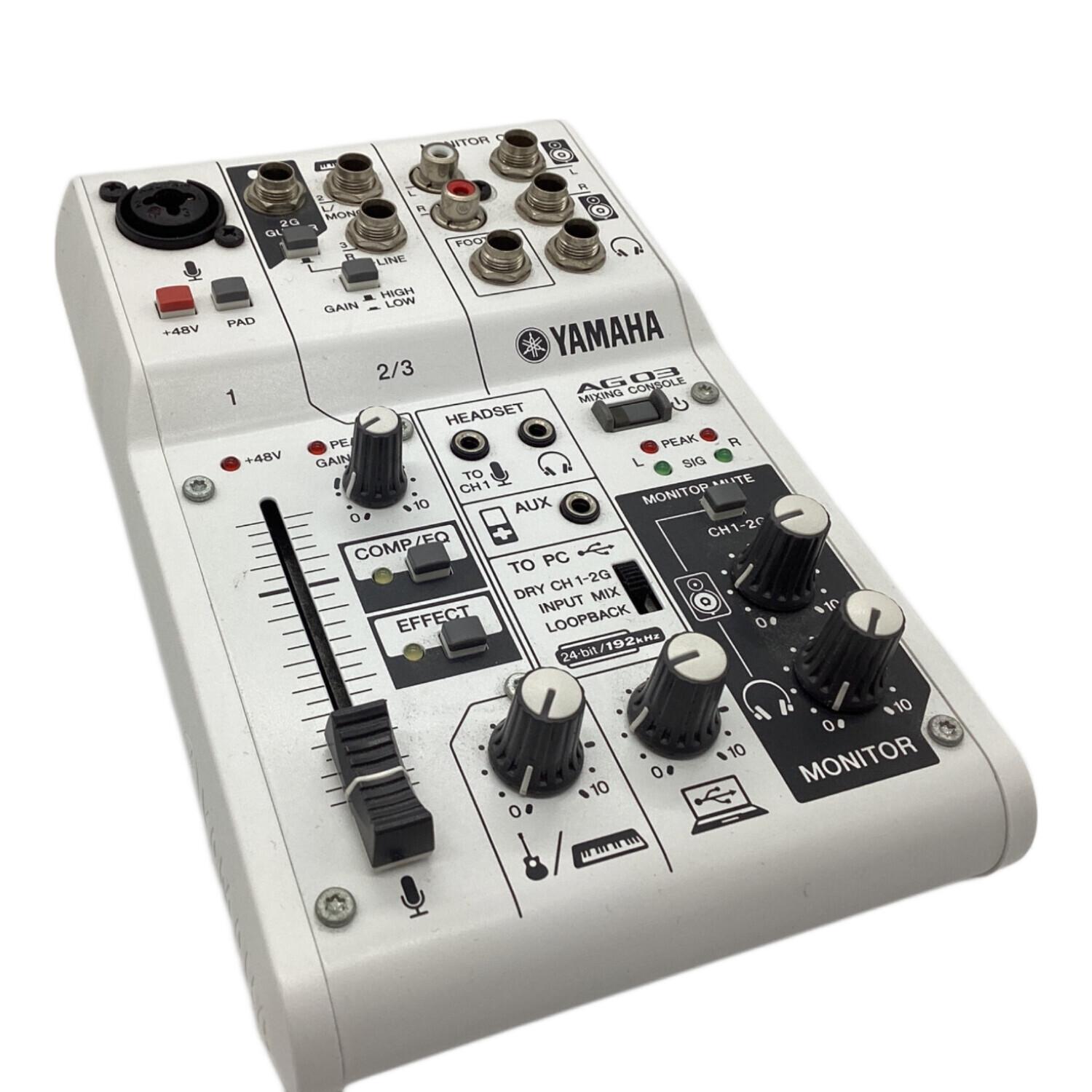 YAMAHA (ヤマハ) ライブストリーミングミキサー 通電確認のみ AG03