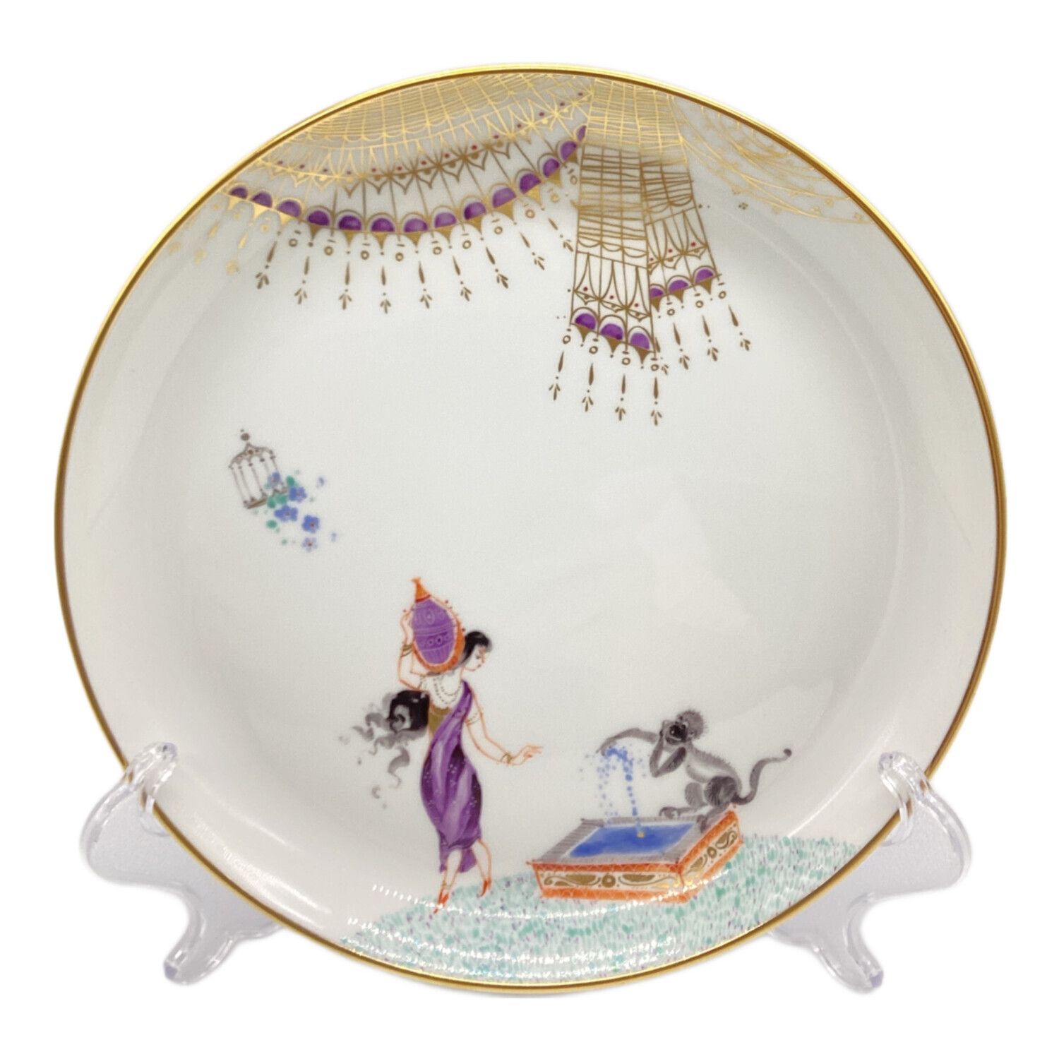 レア】MEISSEN マイセン ミンドラゴン パープル プレート レア