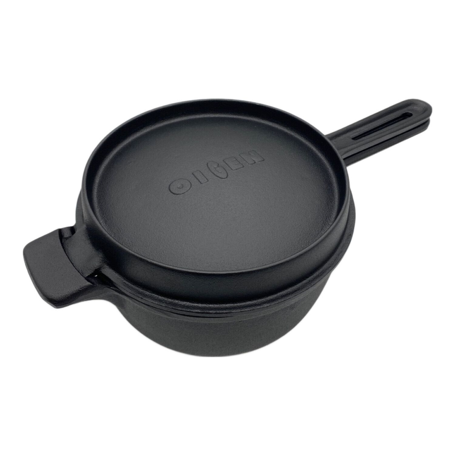 及源鋳造 鍋 ブラック F-357 南部鉄器 ダッチオーブン 天火片手 20cm