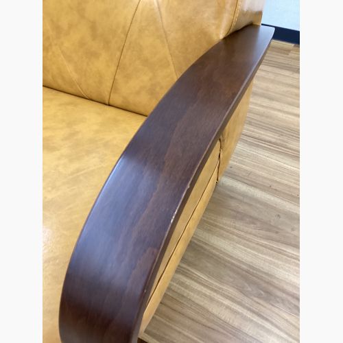 B-COMPANY (ビーカンパニー) 2人掛けソファー キャメル クールベレザー