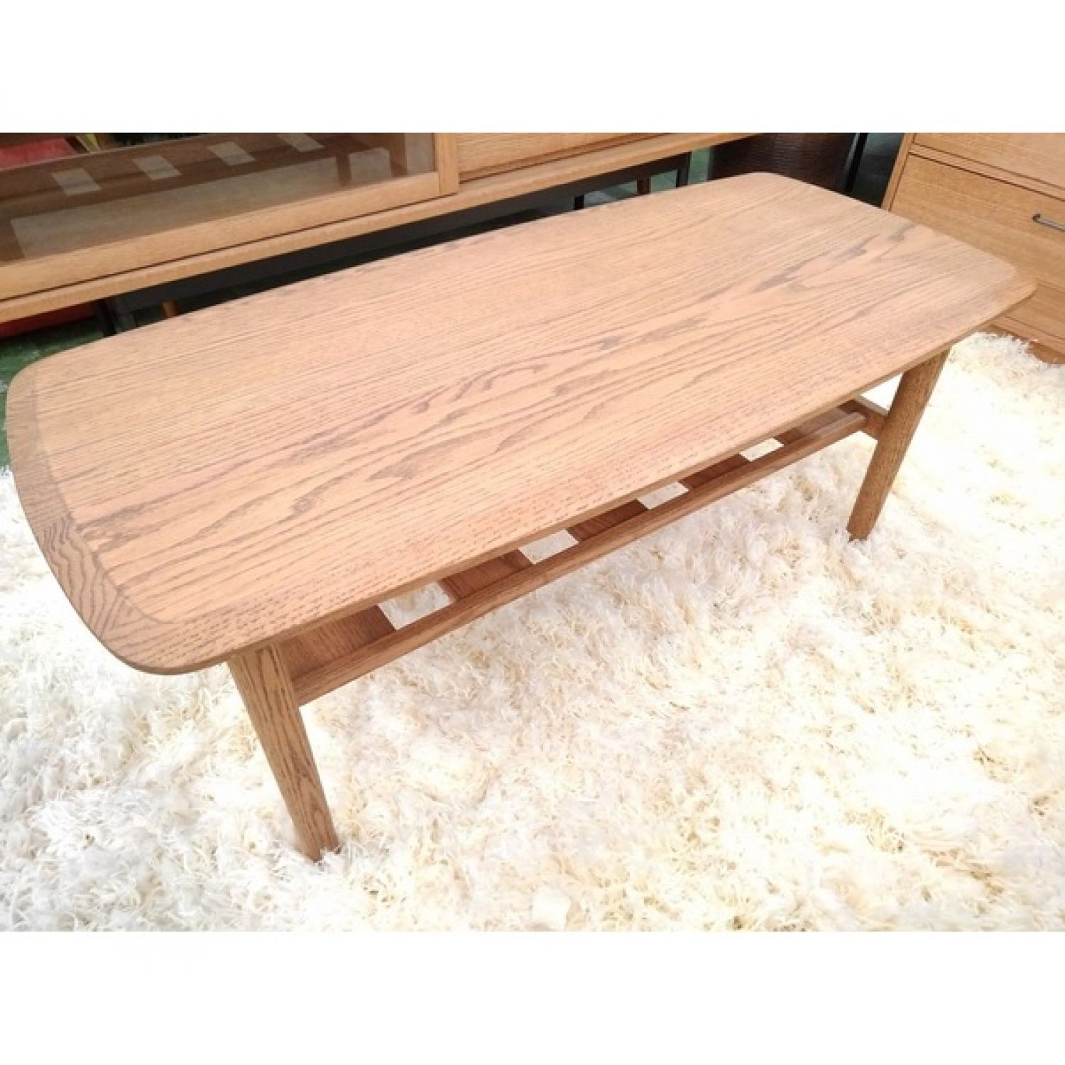 MOMO natural (モモナチュラル) ローテーブル 昇降 ブラウン RIVERGATE