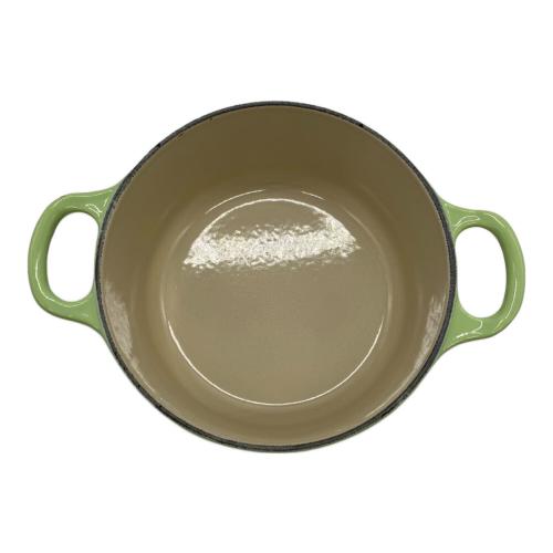 LE CREUSET (ルクルーゼ) 両手鍋 16㎝ 黄緑｜トレファクONLINE
