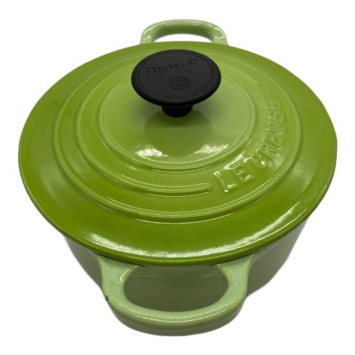 LE CREUSET (ルクルーゼ) 両手鍋 16㎝ 黄緑｜トレファクONLINE