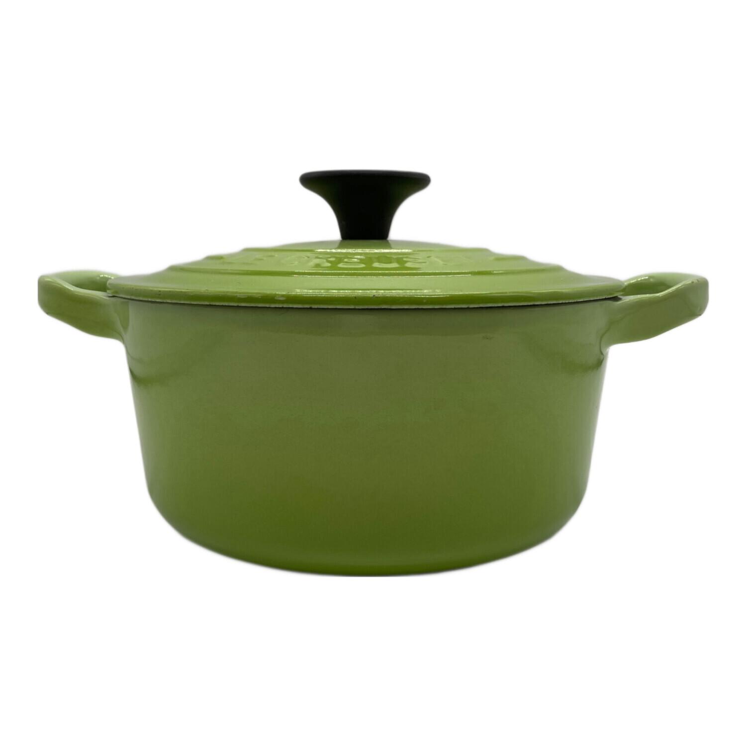 LE CREUSET (ルクルーゼ) 両手鍋 16㎝ 黄緑｜トレファクONLINE