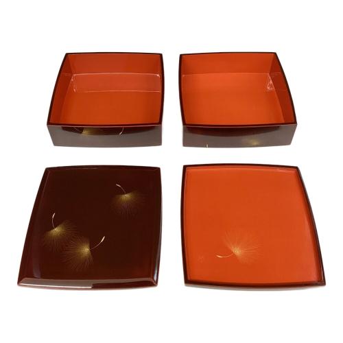 輪島塗 重箱二段 飛花の図 台付 小西啓介作｜トレファクONLINE