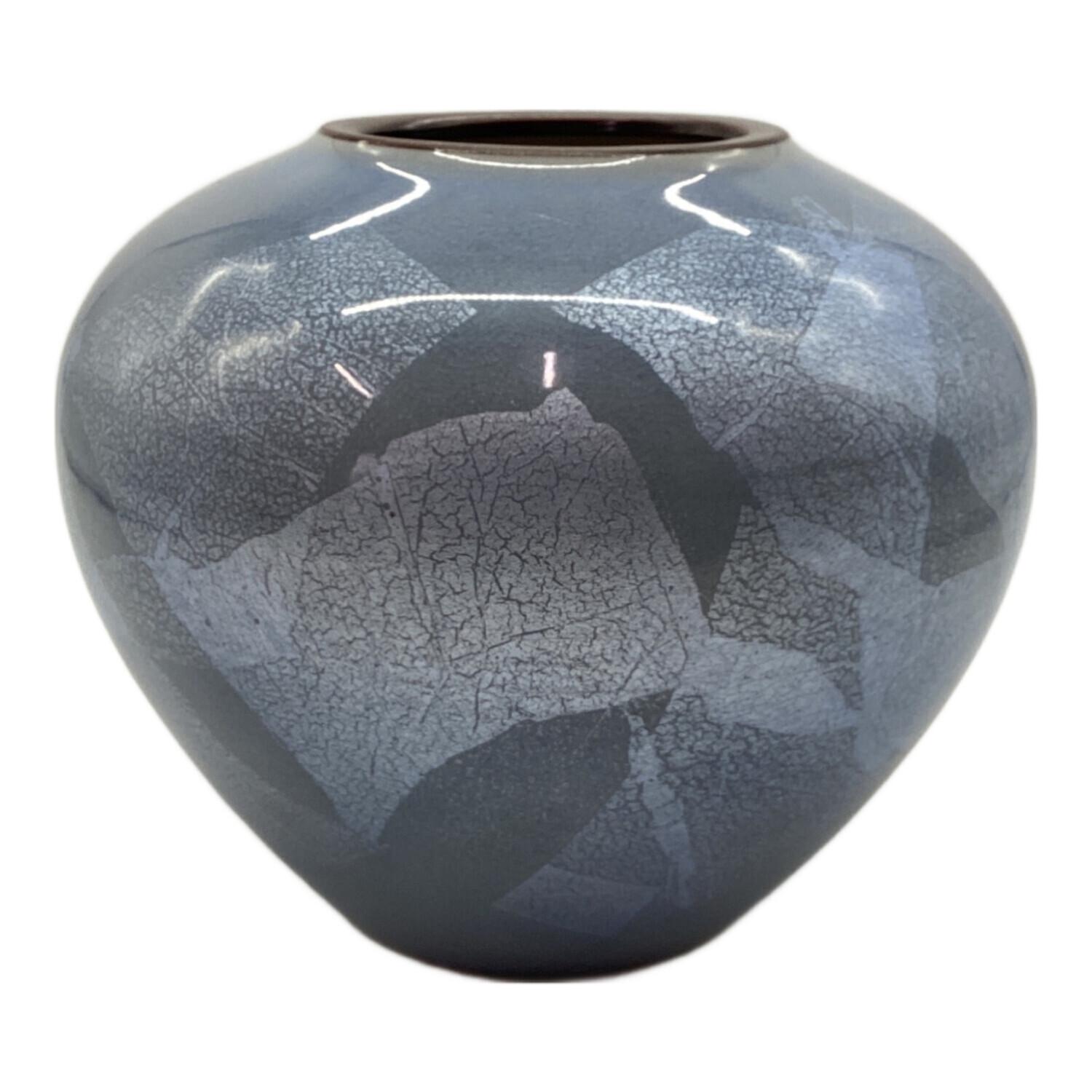 九谷焼（クタニヤキ）九谷宗秀窯 丸花瓶 釉裏銀彩｜トレファクONLINE