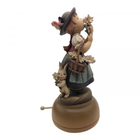 ANRI (アンリ) 花摘みの少女 木彫り人形 オルゴール付き｜トレファクONLINE