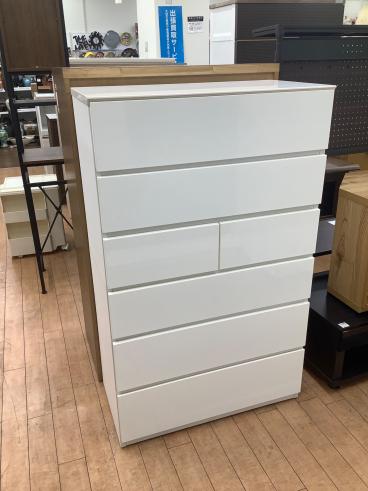 ニトリ 5段チェスト 幅80×高さ107×奥行73 ホワイト FOW｜トレファクONLINE