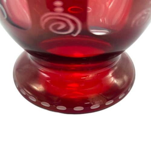 BOHEMIA GLASS (ボヘミア グラス) フラワーベース Egermann レッド