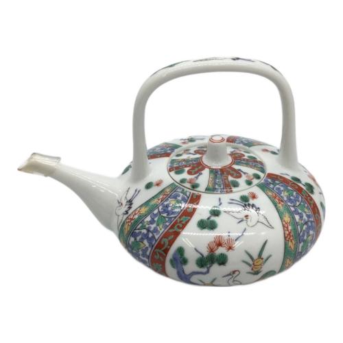 有田焼 (アリタヤキ) 酒器揃え 弥右衛門作 鶴松文様 屠蘇器 急須×1/盃