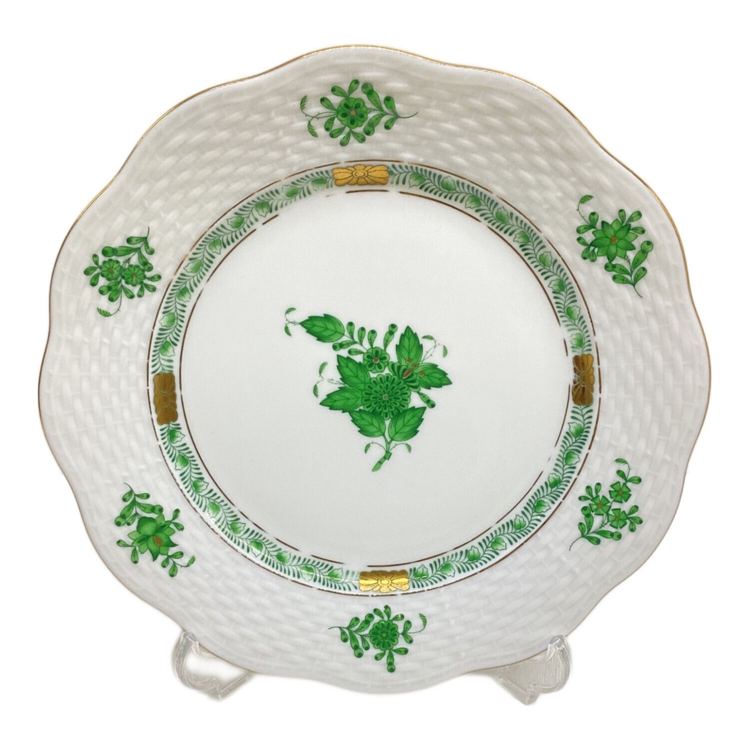 Herend (ヘレンド）アポニーグリーン デザートプレート 19cm