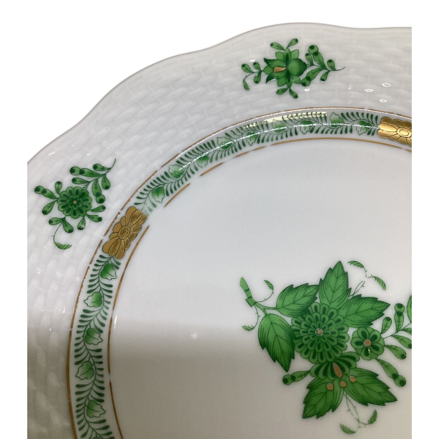 Herend (ヘレンド）アポニーグリーン デザートプレート 19cm