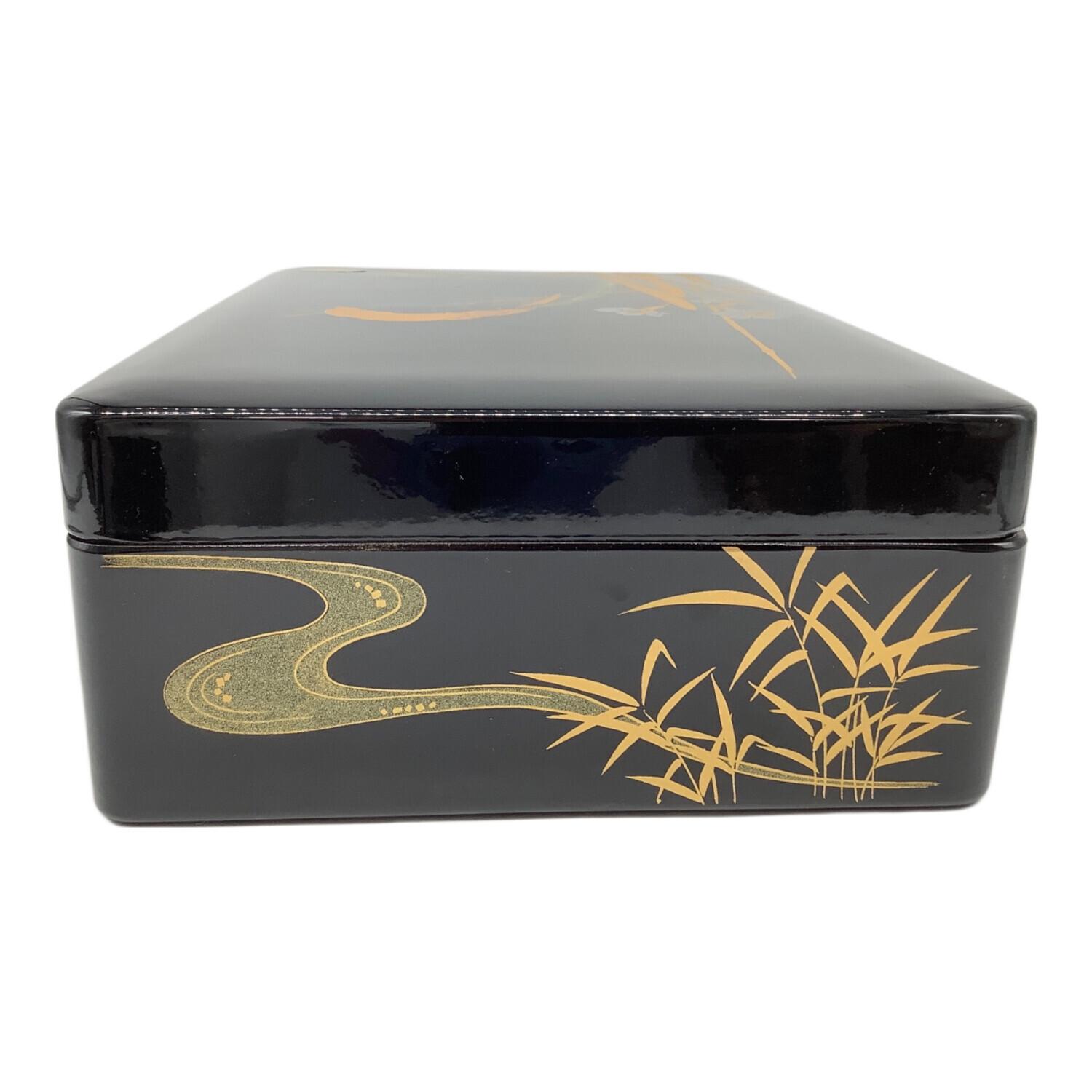 橋本漆芸 文庫箱 漆器 金蒔絵 水仙と鳥｜トレファクONLINE