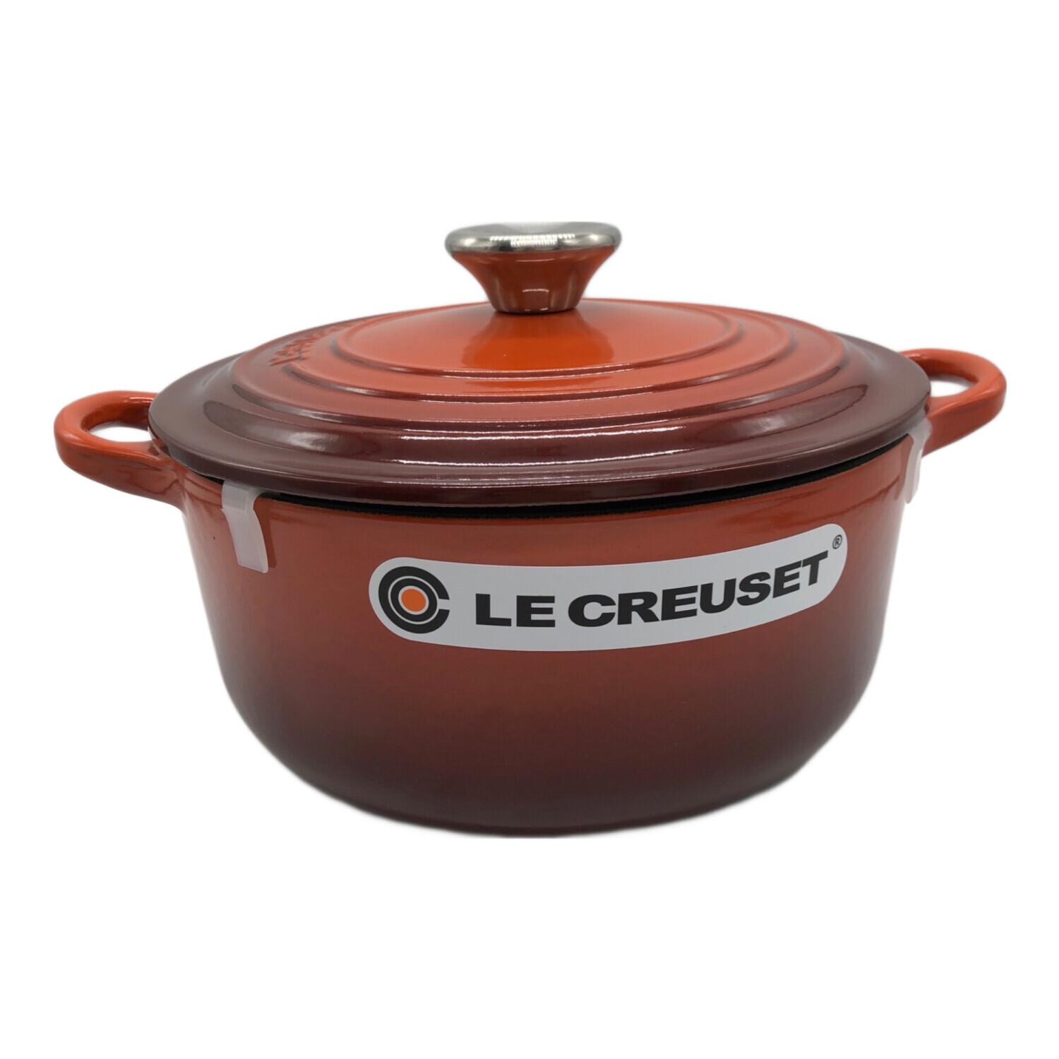 LE CREUSET (ルクルーゼ) 両手鍋 20cm カイエン ココット・ロンド