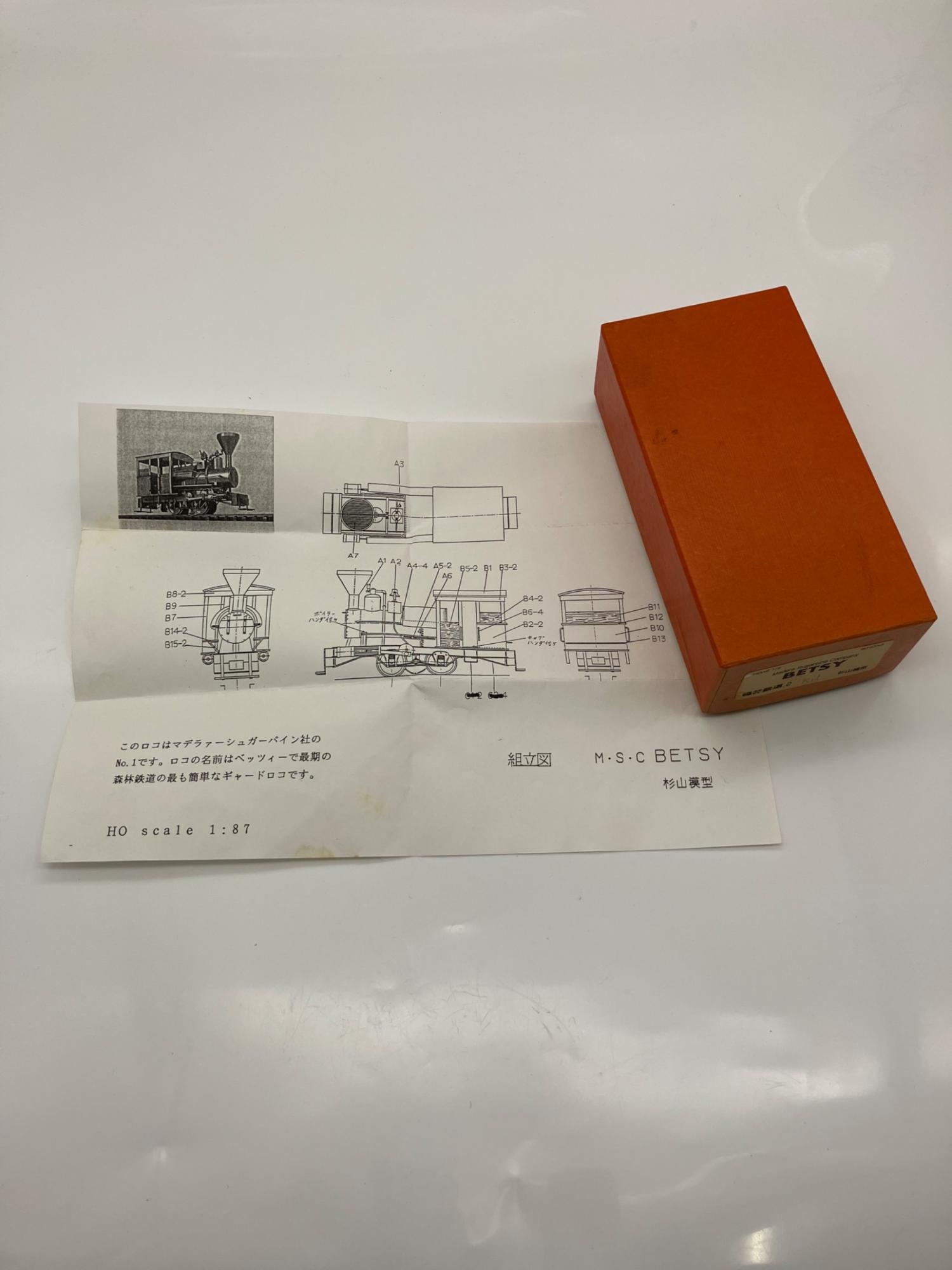 杉山模型 HOn2-1/2 HOn3 BETSY 森林鉄道2キット 蒸気機関車 HOゲージ