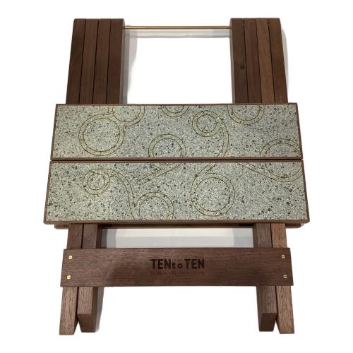 TEN to TEN (テントテン) アウトドアテーブル 約37×37×51cm グレー
