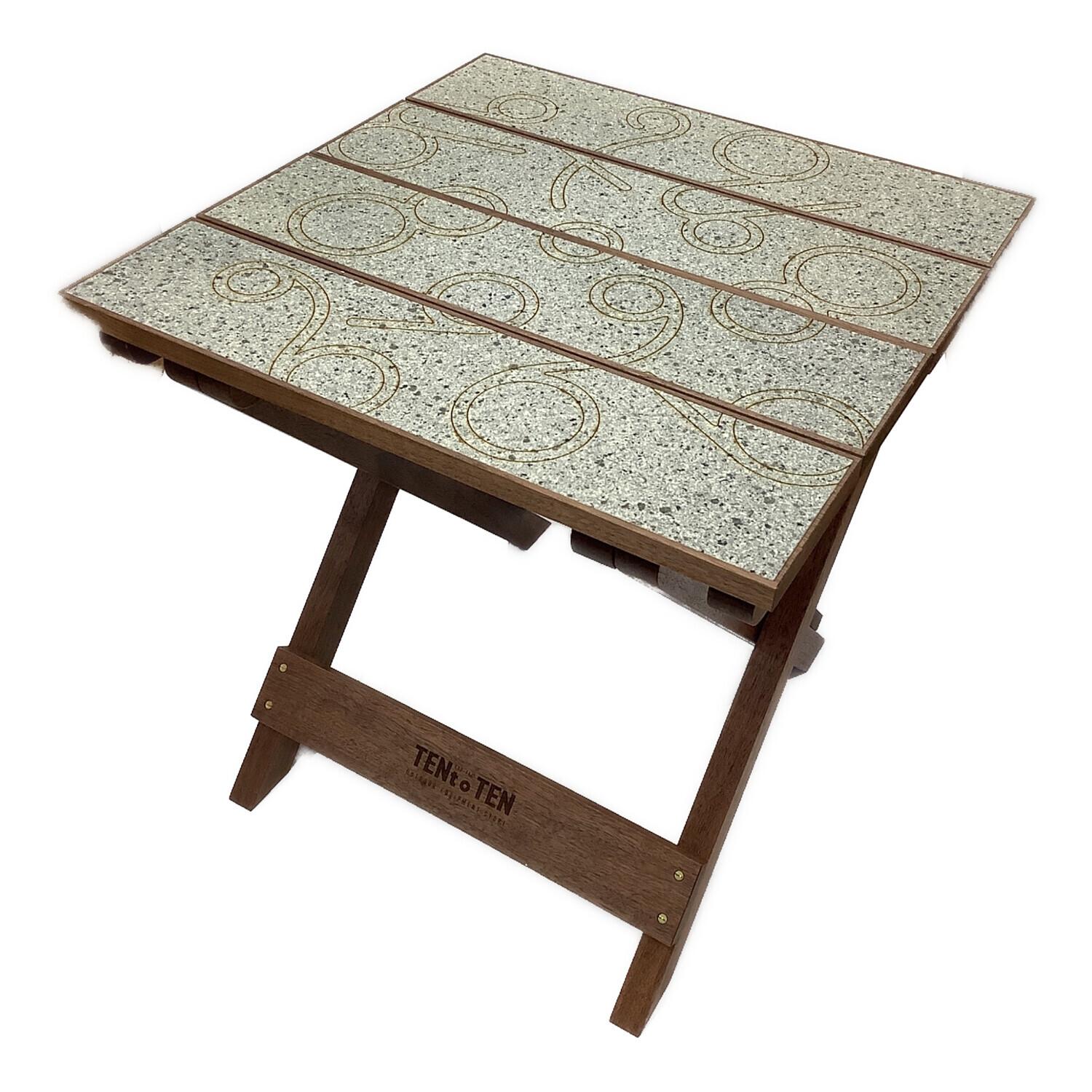 TEN to TEN (テントテン) アウトドアテーブル 約37×37×51cm グレー