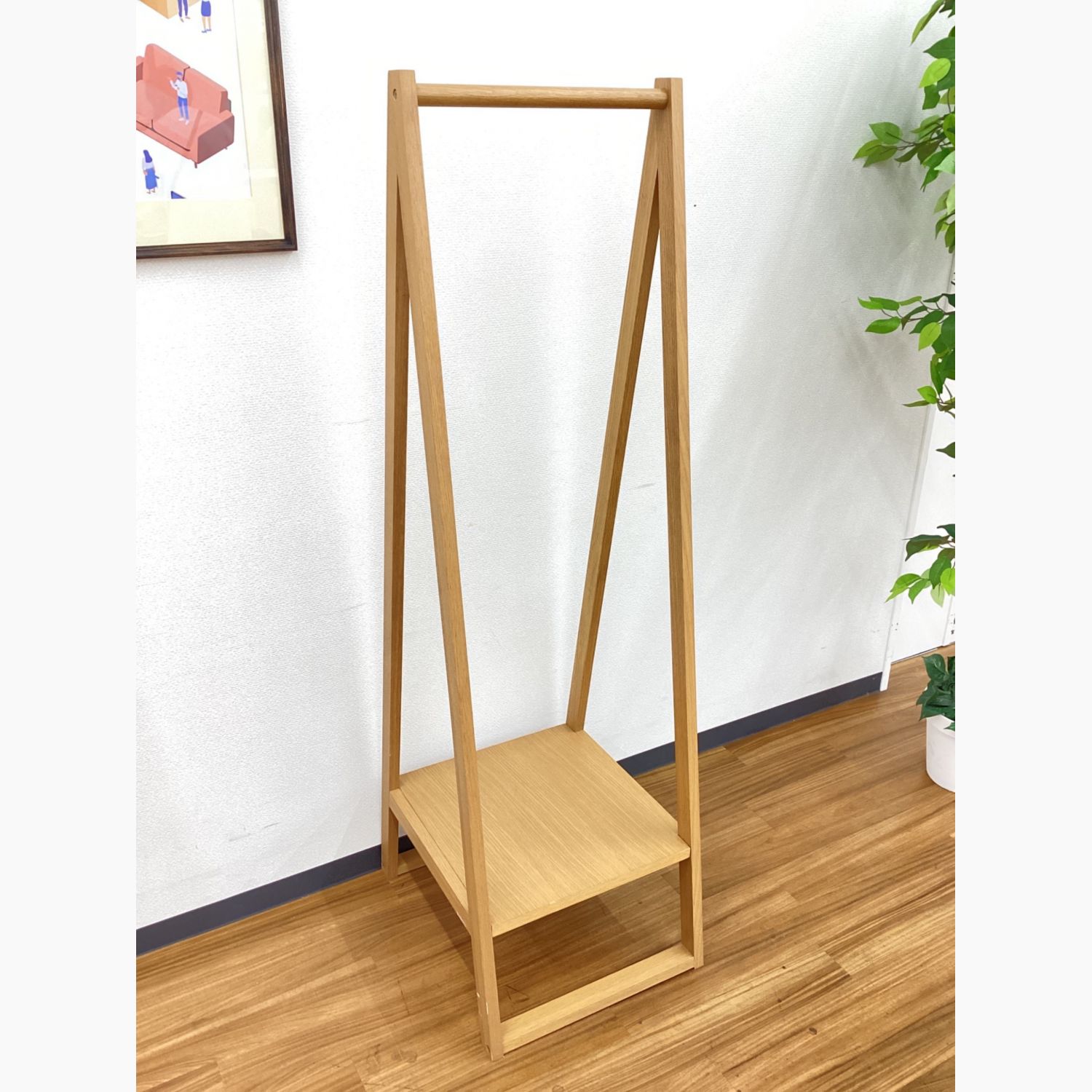 無印良品 (ムジルシリョウヒン) ハンガーラック ナチュラル オーク材