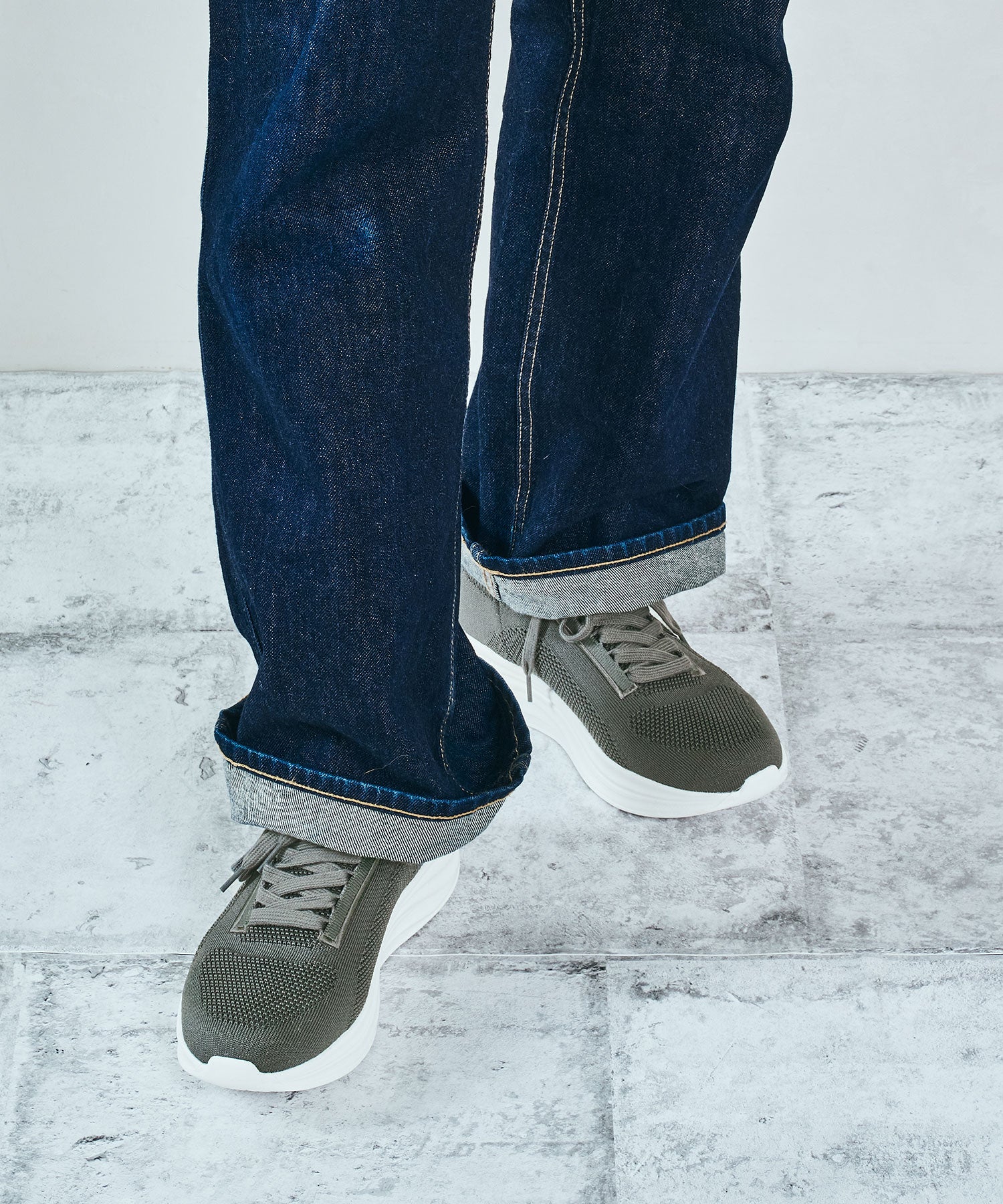 MEN'S/瞬間フィット】ウエーブソールニットスニーカー/OT5704