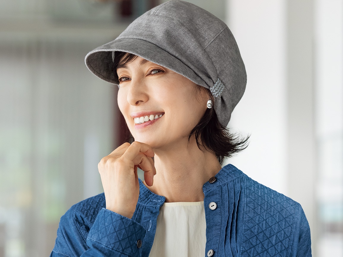 耳まで隠れる軽やかキャスケット(02_ライトグレー): ｜ カタログ通販の