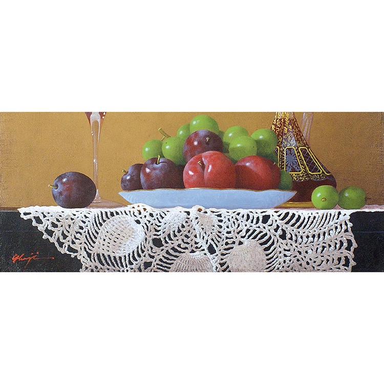 庄司守]油彩画『果実とワイン』: JALショッピング｜JAL Mall