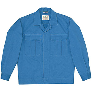 E／C 2つポケットジャンパー 前ボタン式 M5203上 ブルー| 作業